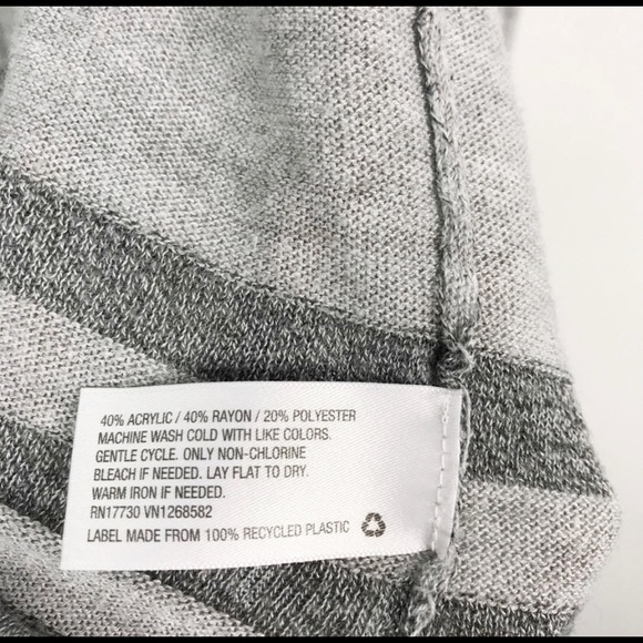 Ava & Viv Striped Duster Cardigan Sweater Gray 2X - Picture 5 of 7